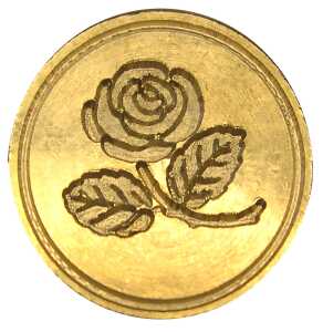 Standardgraph Messingsiegel Ø 20 mm mit Holzgriff Rose 1 Stück