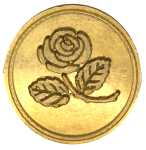 Rubinato Messingsiegel mit Holzgriff Rose Ø 20 mm,...