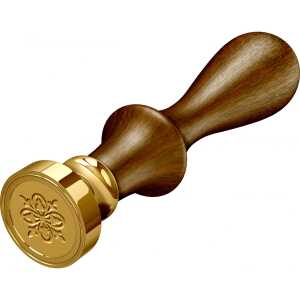 Standardgraph Messingsiegel Ø 20 mm mit Holzgriff Ornament 1 Stück