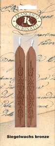 Standardgraph Siegelwachs bronze 95 cm mit Docht 2 Stück
