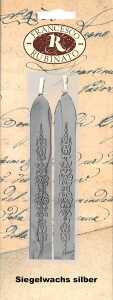 Standardgraph Siegelwachs silber 95 cm mit Docht 2 Stück
