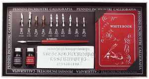 Kalligraphie-Gesbox HolzFederhalter Tinten Schriftvorlage Übungsbuch