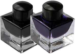 Tintenglas CUBO 25 ml viereckig mit Tinte kohlenschwarz 1 Stück