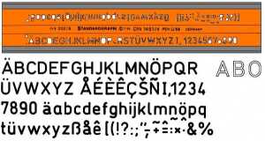 Fette Mittelschrift 1451/4 gerade 1 Stück Schriftgröße 7 mm