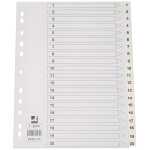 Q-Connect Zahlenregister - 1 - 20, PP, A4, 20 Blatt,...