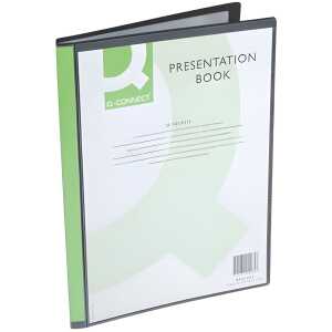 Q-Connect Sichthüllenmappe Panorama - 20 Hüllen, schwarz