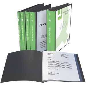 Q-Connect Sichthüllenmappe Panorama - 100 Hüllen, schwarz