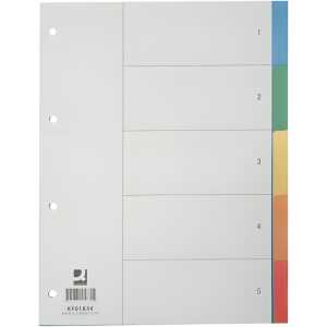 Register Plastik A4 5tlg bunt Q-CONNECT KF01834