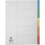 Register Plastik A4 5tlg bunt Q-CONNECT KF01834