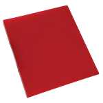 Ringbuch transparent - A4, 2-Ring, Ring-Ø 16 mm, rot-transparent