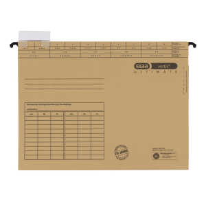 Hängeaktenmappe mit Tasche Komfort-Sichtreiter kauf Heftung naturbraun