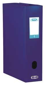 Memphis Box Datei PP Maßangefertigter Gummizug rücken 80 mm A4 blau