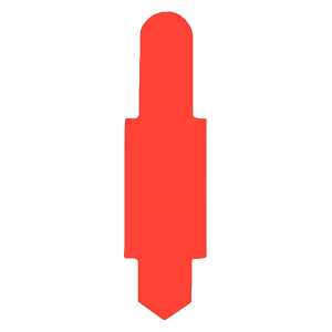 ELBA Stecksignal aus PVC, zum Einstecken rot