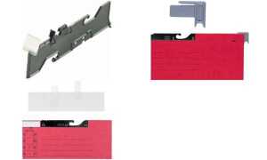 ELBA Pendeleinsteckschild, aus PVC 0,2 mm, selbstkl schwarz, 50 Stück