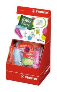 EASYergo 3.15 Radierer je 5 St in rot, grün, blau, orange 20er Display