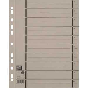 Elba Trennblätter mit Perforation - A4 Überbreite, grau, 100 Stück
