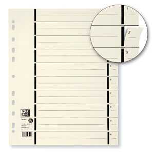 Trennblatt A4 mit Perforation, aus 230 g/m² Kraftkarton (RC), chamois