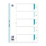 Register A4 0,15 mm PP-Folie, 1-5, 5 Blatt, weiß