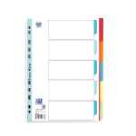 Oxford REGISTER 230g/qm Karton, A4, 5-teilig blanko, farbig