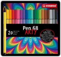 STABILO Pen 68 20er Metalletui „ARTY"