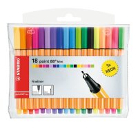 STABILO point 88 Mini 18er Etui inkl. 5 Neonfarben