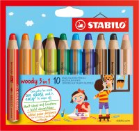 STABILO woody 3 in 1, 10er Etui