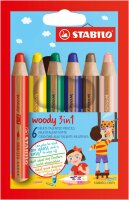 STABILO woody 3 in 1, 6er Etui