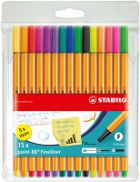 STABILO point 88 15er Etui inkl. 5 Neonfarben