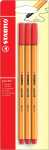 STABILO point 88 3er Blister rot 4006381339964