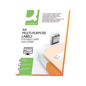 QCONNECT Transparente Etiketten Laser+Kopierer 48,5x25,4 mm tra