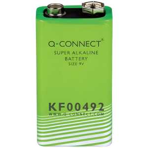 Q-Connect Super Alkaline Batterien - E-Block, 9,0 V