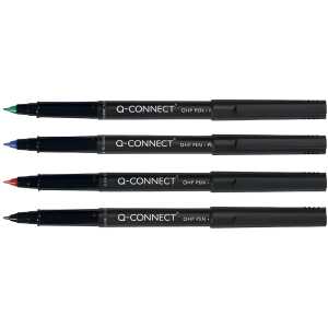 Q-Connect Faserschreiber - permanent, ca. 0,7 mm (F), 4er Pack