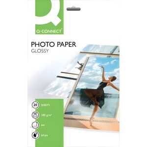 Q-Connect Inkjet-Photopapiere - A4, hochglänzend, 180 g/qm, 20 Blatt