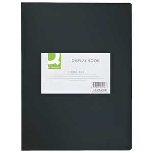 Q-Connect Sichtbuch - 10 Hüllen, Einband PP, 450 mym, schwarz