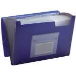 Q-Connect Fächermappe - 13 Taschen, 250 Blatt, PP, blau