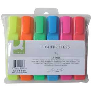 Q-Connect Textmarker - ca. 2 - 5 mm, 6-er Pack