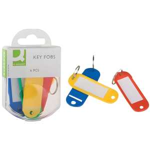 Q-Connect Schlüsselanhänger - 6 Stück sortiert