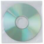 Q-Connect CD/DVD-Hüllen - Ungelocht, transparent,...