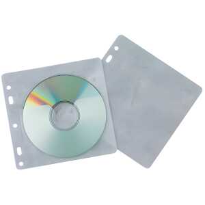 CD/DVD-Hüllen Universallochung transparent, Packung mit 40 Stück