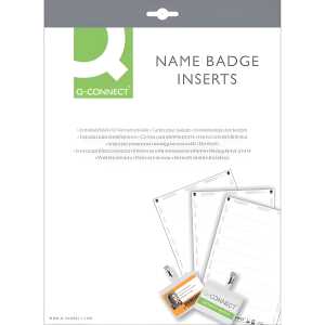 Einsteckschild f. Namensschild Q-CONNECT KF02287 30x60mm 25ST
