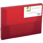 Q-Connect Sammelbox - A4, 250 Blatt, PP, rot transluzent