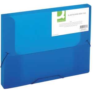 Q-Connect Sammelbox - A4, 250 Blatt, PP, blau transluzent