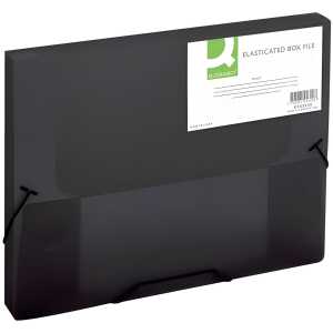 Q-Connect Sammelbox - A4, 250 Blatt, PP, schwarz transluzent