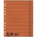 Q-Connect Trennblätter durchgefärbt - A4 Überbreite, orange, 100 Stück