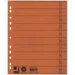 Q-Connect Trennblätter durchgefärbt - A4 Überbreite, orange, 100 Stück