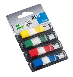 Q-Connect Index Mini - 12,5 x 45 mm, 4 x 36 Blatt