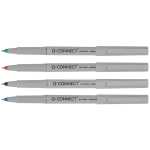Q-Connect Faserschreiber - non-permanent, ca. 0,5 mm (F), 4er Pack