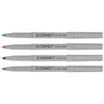 Q-Connect Faserschreiber - non-permanent, ca. 0,5 mm (F), 4er Pack