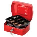 Q-Connect Geldkassette - 205 x 160 x 85 mm, rot