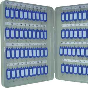 Q-Connect Schlüsselschrank Pearl grey - 80 Haken, Zylinderschloss